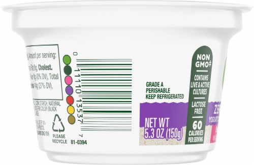 Simple Truth® Strawberry Zero Sugar Yogurt Cup Perspective: left