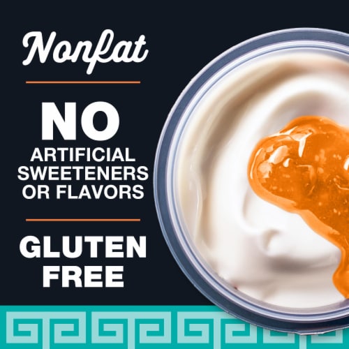 Kroger® Fruit on the Bottom Peach Nonfat Greek Yogurt Cup Perspective: left