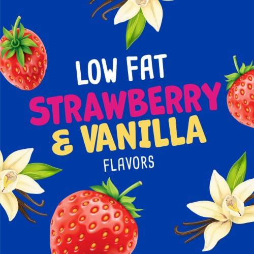 Kroger® Strawberry & Vanilla Low Fat Yogurt Tubes Perspective: left