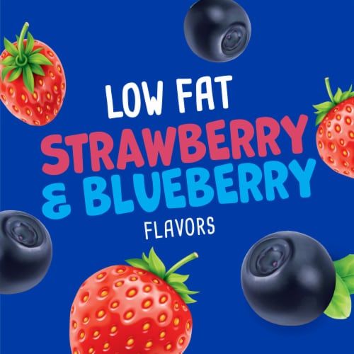 Kroger® Strawberry and Blueberry Low Fat Yogurt Tubes BIG DEAL! Perspective: left