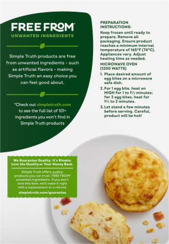 Simple Truth® Cheese & Uncured Bacon Egg Bites Perspective: left