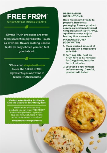 Simple Truth® Cheddar Cheese and Spinach Egg Bites Perspective: left