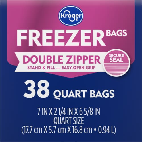Kroger® Reclosable Quart Freezer Bags Perspective: left