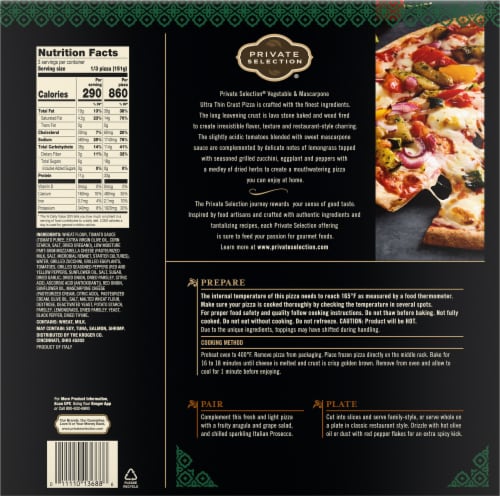 Private Selection® Vegetable & Mascarpone Ultra Thin Crust Frozen Pizza Perspective: left