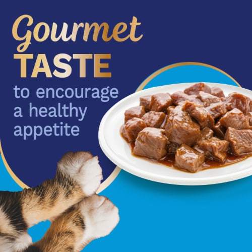 Pet Pride® All Life Stages Wet Cat Food Turkey Dinner in Gravy Cuts Perspective: left