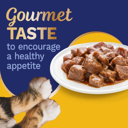 Pet Pride® All Life Stages Wet Cat Food Chicken Dinner in Gravy Cuts Perspective: left