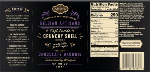 Private Selection® Belgian Style Chocolate Brownie Liege Waffles Perspective: left
