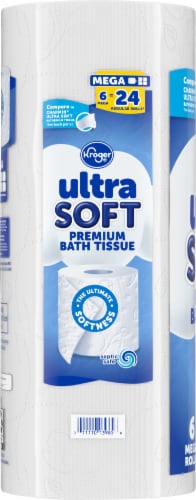 Kroger® Ultra Soft Premium Toilet Paper Mega Rolls Perspective: left