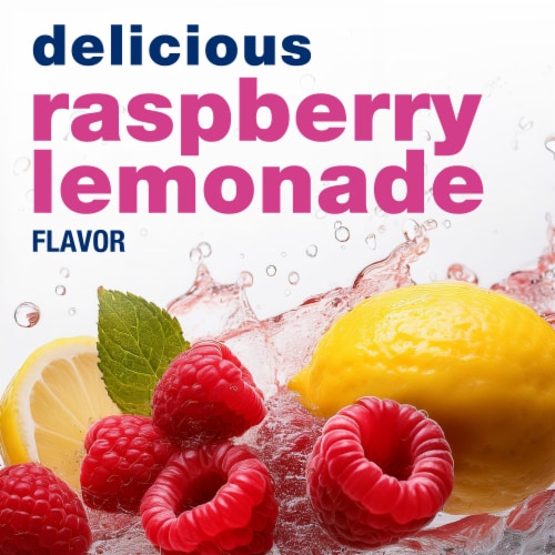 Kroger® Lite Zero Sugar Raspberry Lemonade Instant Drink Mix Packets Perspective: left