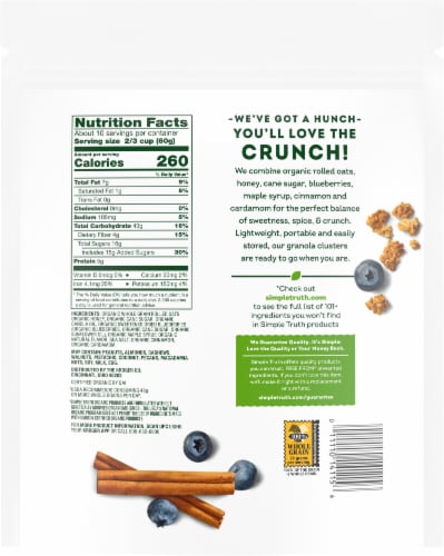 Simple Truth Organic® Blueberry Oats and Honey Granola BIG DEAL! Perspective: left