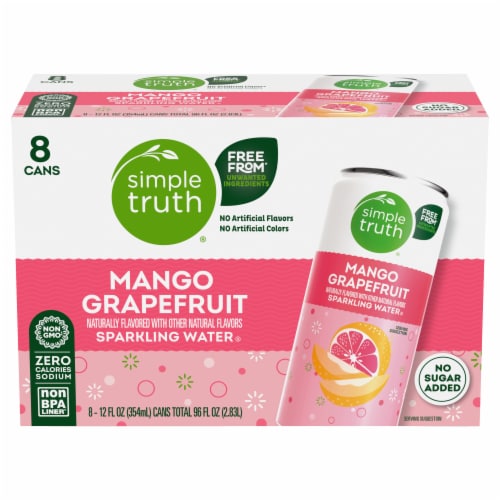 Simple Truth® Mango Grapefruit Sparkling Water Perspective: left