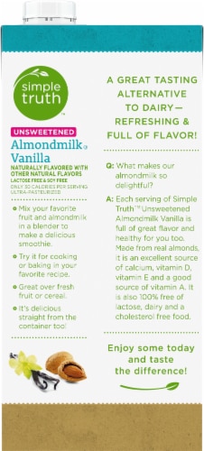 Simple Truth® Unsweetened Vanilla Almond Milk Perspective: left