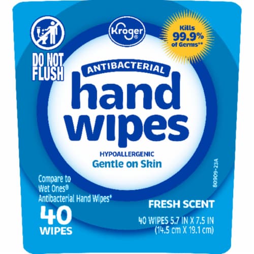 Kroger® Fresh Scent Antibacterial Hand Wipes Perspective: left