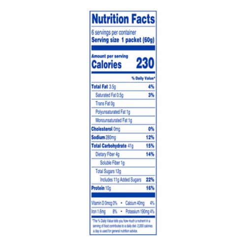 Kroger® Maple & Brown Sugar Protein Instant Oatmeal Perspective: left