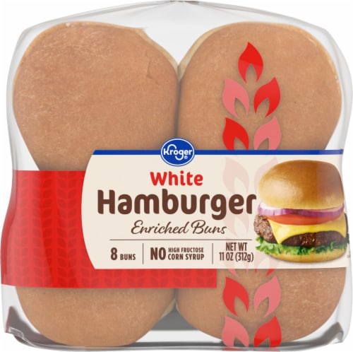 Kroger® White Hamburger Buns Perspective: left