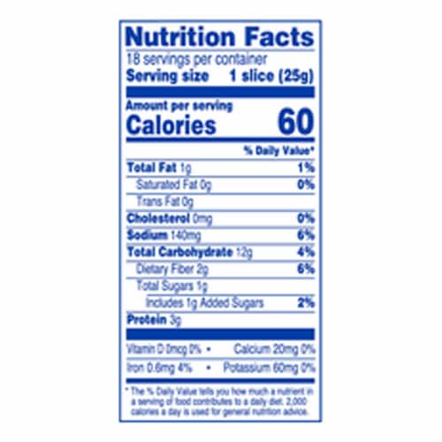 Kroger 100% Whole Wheat Bread Perspective: left
