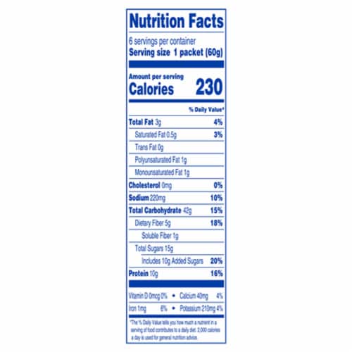 Kroger® Apple & Cinnamon Protein Instant Oatmeal Perspective: left