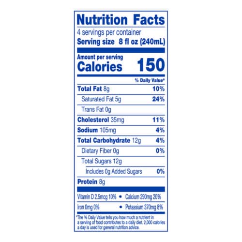 Kroger 3.25% Milkfat Whole Vitamin D Milk Quart Perspective: left