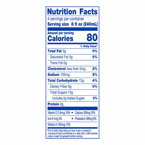 Kroger® Skim Milk Quart Perspective: left