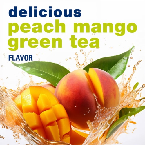 Kroger® Zero Sugar Peach Mango Green Tea Drink Mix Packets Perspective: left