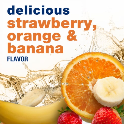 Kroger® Lite Zero Sugar Strawberry Orange Banana Instant Drink Mix Packets Perspective: left