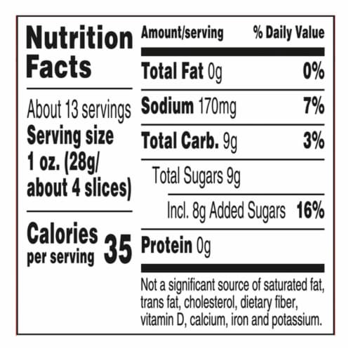 Kroger® Hot & Sweet Snackers Pickles Perspective: left