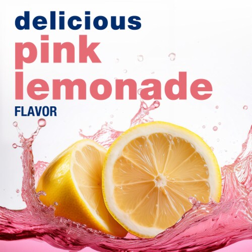 Kroger® Lite Zero Sugar Pink Lemonade Instant Drink Mix Packets Perspective: left