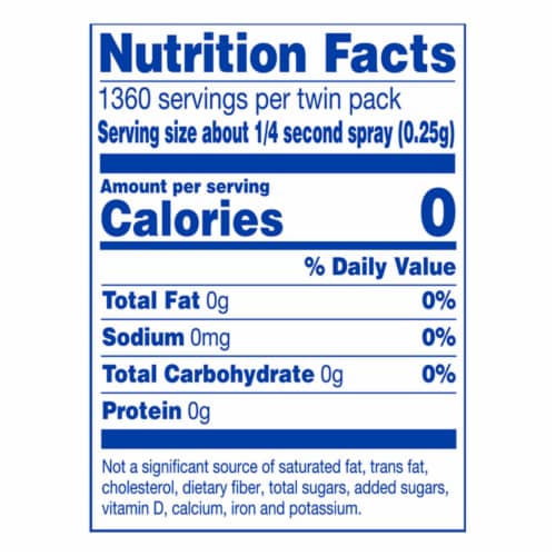Kroger® Nonstick Vegetable Oil Cooking Spray Twin Pack Perspective: left