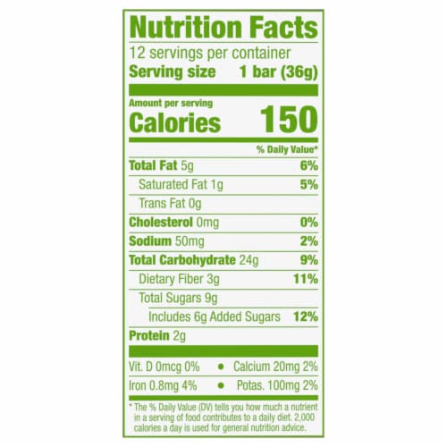 Simple Truth Organic® Chocolate Chip Baked Energy Bar Family Size Perspective: left