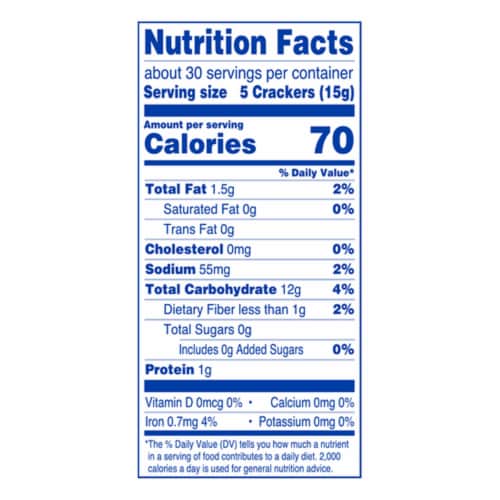 Kroger® Saltine Crackers Unsalted Tops Perspective: left