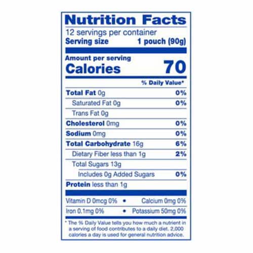 Kroger® No Sugar Added Cinnamon Applesauce Pouches Perspective: left