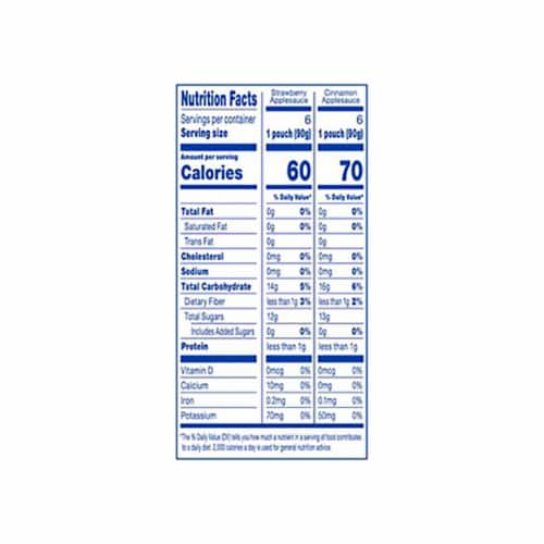 Kroger® No Sugar Added Assorted Strawberry and Cinnamon Applesauce Pouches Perspective: left
