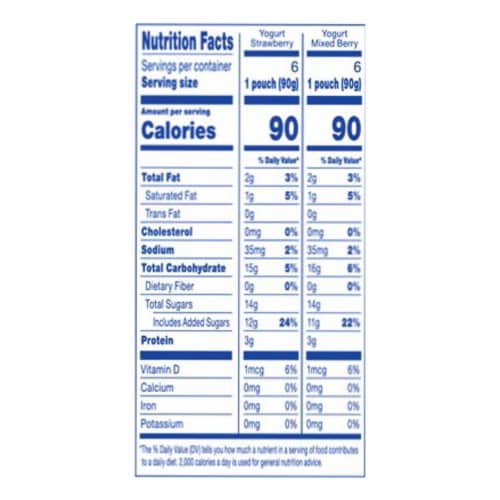 Kroger® Strawberry and Mixed Berry Fruit and Yogurt Pouches Multipack Perspective: left