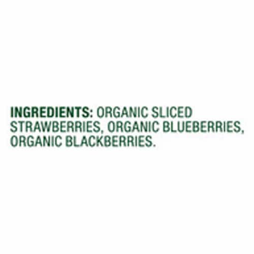 Simple Truth Organic® Sliced Strawberries Blueberries and Blackberries Triple Berry Smoothie Blend Perspective: left