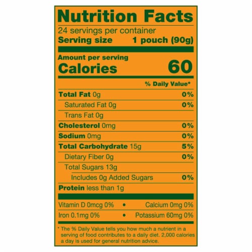 Kroger® No Sugar Added Classic Apple Applesauce Pouches BIG DEAL! Perspective: left