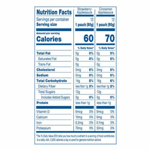 Kroger® No Sugar Added Assorted Strawberry/Cinnamon Applesauce Pouches BIG DEAL! Perspective: left