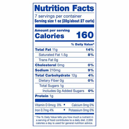 Kroger® Crunchy Spicy Hot Cheddar Cheese Curls Chips Perspective: left