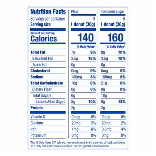 Kroger® Plain & Powdered Cake Donuts Perspective: left