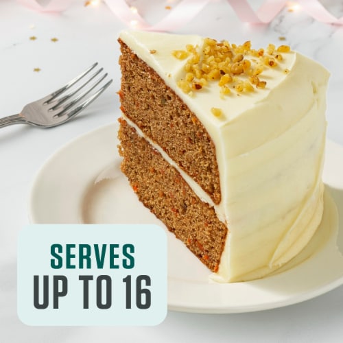 Bakery Fresh Cream Cheese Iced Carrot Cake Perspective: left