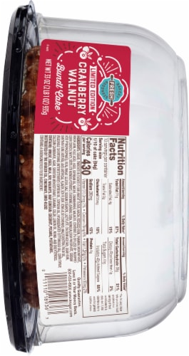 Bakery Fresh Limited Edition Cranberry Walnut Bundt Cake Perspective: left