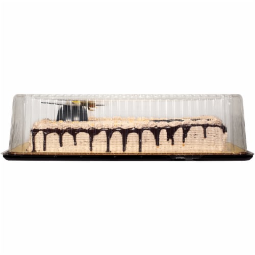 Bakery Fresh Goodness Graduation Marble Cookies n Cream Half Sheet Cake Perspective: left