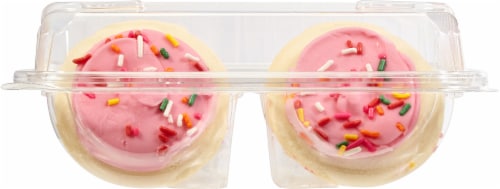 Bakery Fresh Goodness Pink Frosted Sugar Cookies Perspective: left