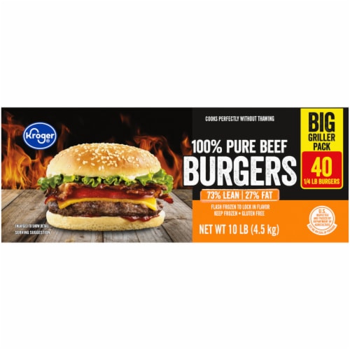 Kroger® 73% Lean Beef Burger Patties Big Deal Pack Perspective: left