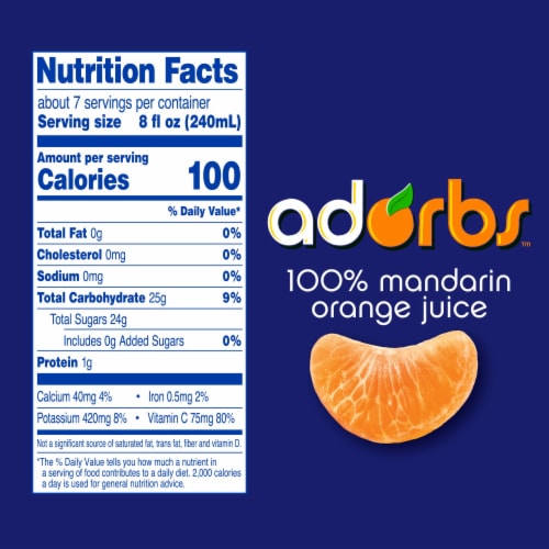 Kroger® Adorbs™ Mandarin Orange Juice Perspective: left