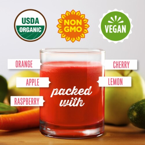Simple Truth Organic® Cold Pressed Citrus Raspberry Juice Blend Perspective: left