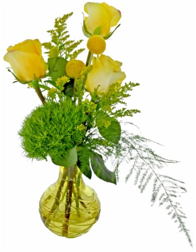 Bloom Haus™ High Vase Trinity Floral Arrangement Perspective: left