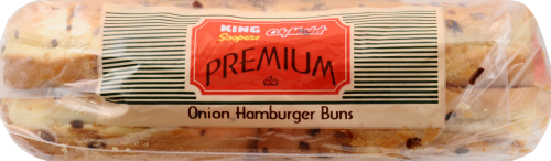 King Soopers City Market Premium Onion Hamburger Buns Perspective: left
