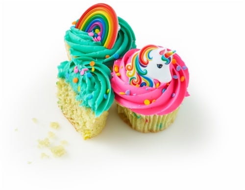 Bakery Fresh Goodness Unicorn Cupcakes Perspective: left