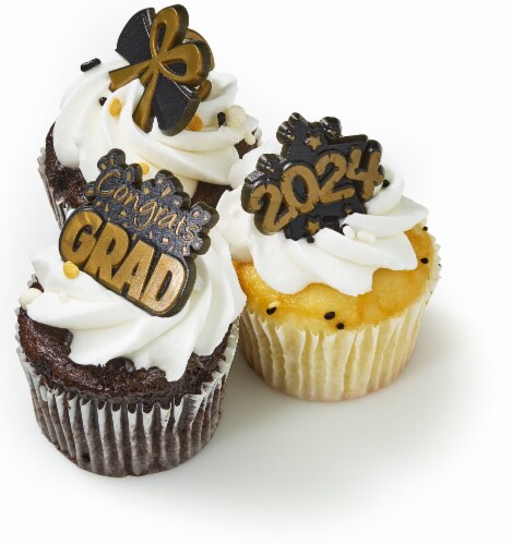 Bakery Fresh Chocolate &amp; White Cupcakes with Buttercreme Icing, 12 ct - QFC