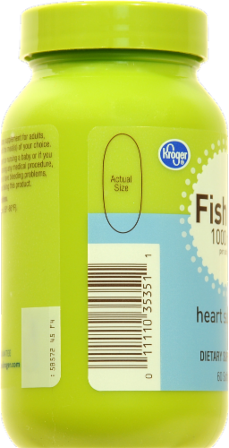 Kroger® Heart Support Fish Oil Softgels 1000mg 60 Count Perspective: left